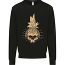 Pineapple Skull Gothic Biker Surfing Mens Sweatshirt Jumper Black