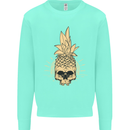 Pineapple Skull Gothic Biker Surfing Mens Sweatshirt Jumper Peppermint