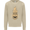 Pineapple Skull Gothic Biker Surfing Mens Sweatshirt Jumper Sand