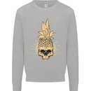 Pineapple Skull Gothic Biker Surfing Mens Sweatshirt Jumper Sports Grey