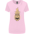 Pineapple Skull Gothic Biker Surfing Womens Wider Cut T-Shirt Light Pink