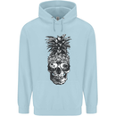 Pineapple Skull Surf Surfing Surfer Holiday Childrens Kids Hoodie Light Blue