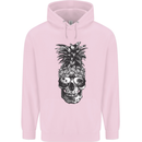 Pineapple Skull Surf Surfing Surfer Holiday Childrens Kids Hoodie Light Pink
