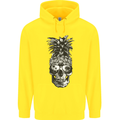 Pineapple Skull Surf Surfing Surfer Holiday Childrens Kids Hoodie Yellow