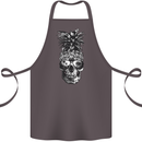 Pineapple Skull Surf Surfing Surfer Holiday Cotton Apron 100% Organic Dark Grey