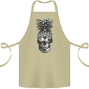 Pineapple Skull Surf Surfing Surfer Holiday Cotton Apron 100% Organic Khaki