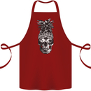 Pineapple Skull Surf Surfing Surfer Holiday Cotton Apron 100% Organic Maroon