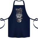 Pineapple Skull Surf Surfing Surfer Holiday Cotton Apron 100% Organic Navy Blue