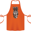 Pineapple Skull Surf Surfing Surfer Holiday Cotton Apron 100% Organic Orange
