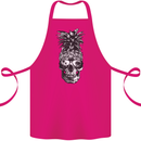 Pineapple Skull Surf Surfing Surfer Holiday Cotton Apron 100% Organic Pink