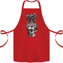 Pineapple Skull Surf Surfing Surfer Holiday Cotton Apron 100% Organic Red