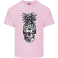 Pineapple Skull Surf Surfing Surfer Holiday Kids T-Shirt Childrens Light Pink