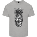 Pineapple Skull Surf Surfing Surfer Holiday Kids T-Shirt Childrens Sports Grey