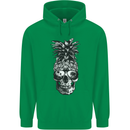 Pineapple Skull Surf Surfing Surfer Holiday Mens 80% Cotton Hoodie Irish Green