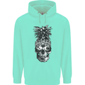 Pineapple Skull Surf Surfing Surfer Holiday Mens 80% Cotton Hoodie Peppermint