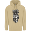 Pineapple Skull Surf Surfing Surfer Holiday Mens 80% Cotton Hoodie Sand