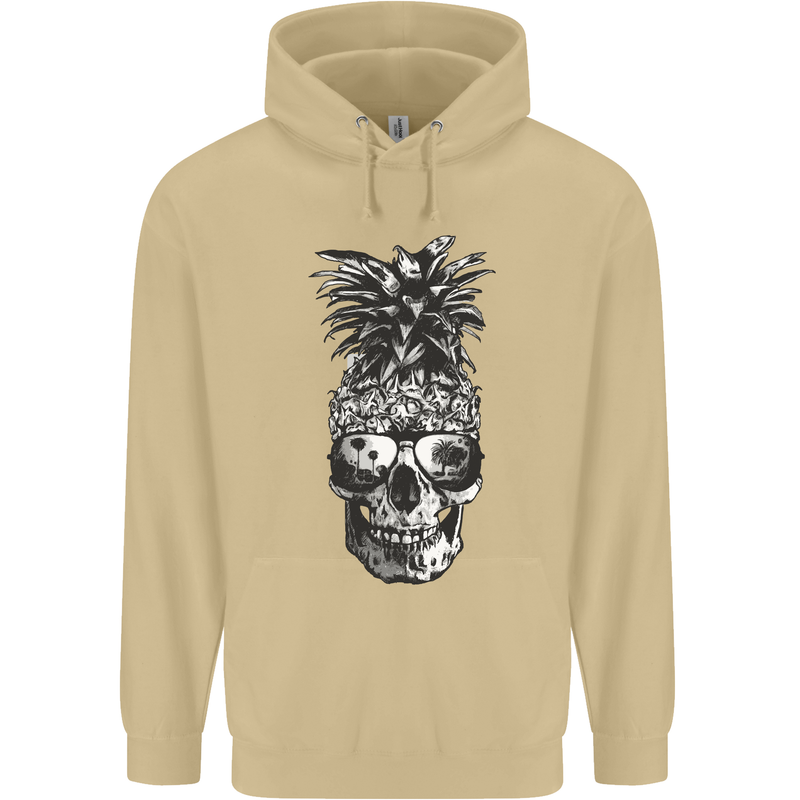 Pineapple Skull Surf Surfing Surfer Holiday Mens 80% Cotton Hoodie Sand