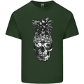 Pineapple Skull Surf Surfing Surfer Holiday Mens Cotton T-Shirt Tee Top Forest Green