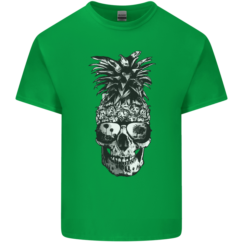 Pineapple Skull Surf Surfing Surfer Holiday Mens Cotton T-Shirt Tee Top Irish Green
