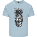 Pineapple Skull Surf Surfing Surfer Holiday Mens Cotton T-Shirt Tee Top Light Blue