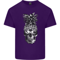 Pineapple Skull Surf Surfing Surfer Holiday Mens Cotton T-Shirt Tee Top Purple
