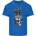Pineapple Skull Surf Surfing Surfer Holiday Mens Cotton T-Shirt Tee Top Royal Blue