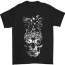 Pineapple Skull Surf Surfing Surfer Holiday Mens T-Shirt Cotton Gildan Black