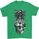Pineapple Skull Surf Surfing Surfer Holiday Mens T-Shirt Cotton Gildan Irish Green
