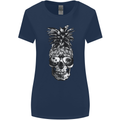 Pineapple Skull Surf Surfing Surfer Holiday Womens Wider Cut T-Shirt Navy Blue