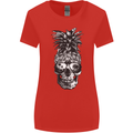 Pineapple Skull Surf Surfing Surfer Holiday Womens Wider Cut T-Shirt Red