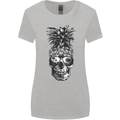 Pineapple Skull Surf Surfing Surfer Holiday Womens Wider Cut T-Shirt Sports Grey