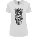 Pineapple Skull Surf Surfing Surfer Holiday Womens Wider Cut T-Shirt White