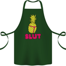 Pineapple Slut Funny Movie Theme Cotton Apron 100% Organic Forest Green