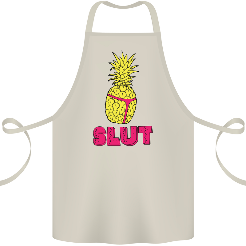 Pineapple Slut Funny Movie Theme Cotton Apron 100% Organic Natural