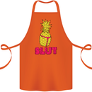 Pineapple Slut Funny Movie Theme Cotton Apron 100% Organic Orange