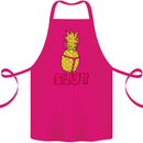 Pineapple Slut Funny Movie Theme Cotton Apron 100% Organic Pink