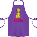 Pineapple Slut Funny Movie Theme Cotton Apron 100% Organic Purple