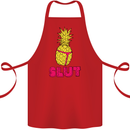 Pineapple Slut Funny Movie Theme Cotton Apron 100% Organic Red