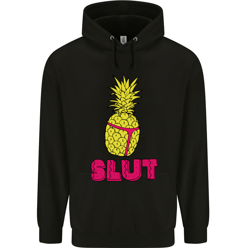Pineapple Slut Funny Movie Theme Mens 80% Cotton Hoodie Black