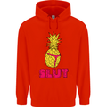 Pineapple Slut Funny Movie Theme Mens 80% Cotton Hoodie Bright Red