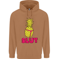 Pineapple Slut Funny Movie Theme Mens 80% Cotton Hoodie Caramel Latte