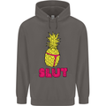 Pineapple Slut Funny Movie Theme Mens 80% Cotton Hoodie Charcoal