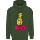 Pineapple Slut Funny Movie Theme Mens 80% Cotton Hoodie Forest Green