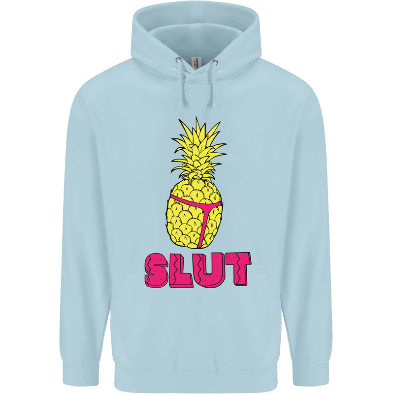 Pineapple Slut Funny Movie Theme Mens 80% Cotton Hoodie Light Blue
