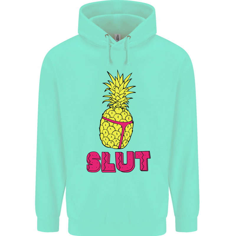 Pineapple Slut Funny Movie Theme Mens 80% Cotton Hoodie Peppermint