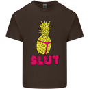 Pineapple Slut Funny Movie Theme Mens Cotton T-Shirt Tee Top Dark Chocolate