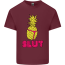 Pineapple Slut Funny Movie Theme Mens Cotton T-Shirt Tee Top Maroon