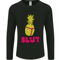 Pineapple Slut Funny Movie Theme Mens Long Sleeve T-Shirt Black