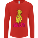 Pineapple Slut Funny Movie Theme Mens Long Sleeve T-Shirt Red
