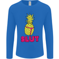 Pineapple Slut Funny Movie Theme Mens Long Sleeve T-Shirt Royal Blue
